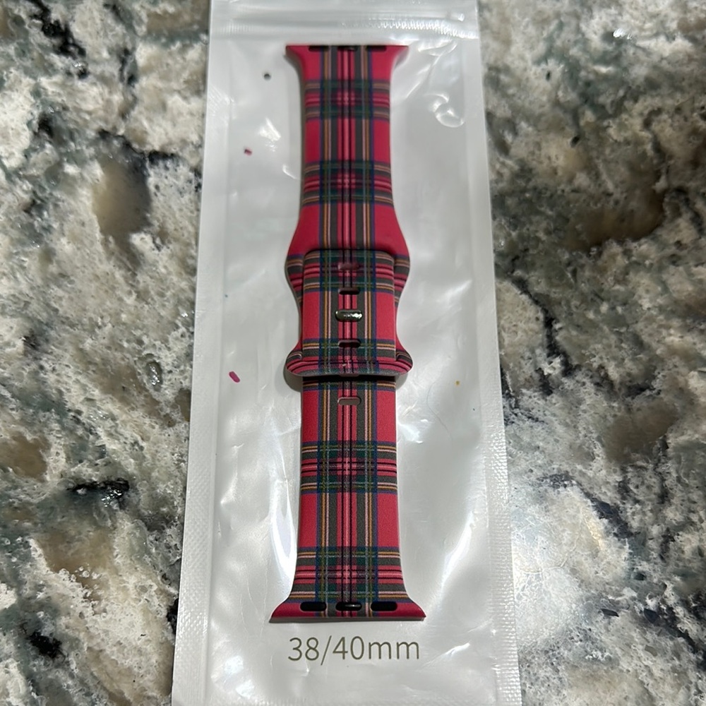 Red Plaid Apple Watch Band 38/40mm